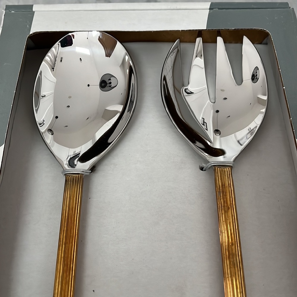 West Elm Art Brass Serving Utensils (Handmade) - Picture 3 of 4